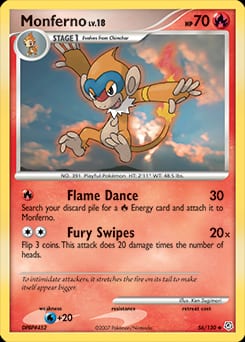 Diamond & Pearl Monferno #56 card