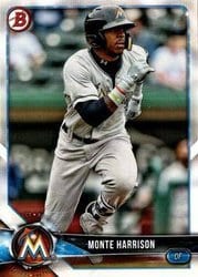 2018 Bowman Draft Base Set Monte Harrison #BD-71 card
