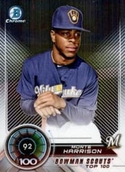 2018 Bowman Scouts Top 100 Monte Harrison #BTP-92 card