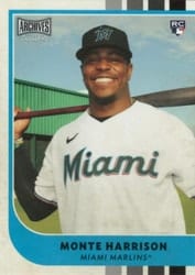 2021 Topps Archives Snapshots Base Set Monte Harrison #26 card