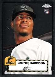 2021 Topps Chrome Platinum Anniversary Base Set Monte Harrison #52 card