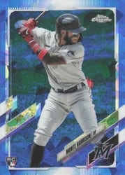 2021 Topps Chrome Sapphire Edition Base Set Monte Harrison #126 card