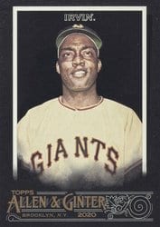 2020 Topps Allen & Ginter X Base Set Monte Irvin #326 card