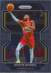 2021-22 Panini Prizm Base Set Monte Morris #16 card