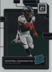 2022 Donruss Optic Base Set Montrell Washington #295 card