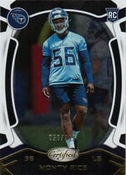 2021 Panini Certified Base Set Monty Rice #171 card