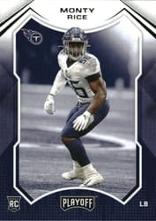 2021 Panini Playoff Base Set Monty Rice #280 card