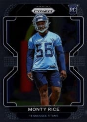 2021 Panini Prizm Base Set Monty Rice #420 card