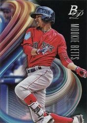 2018 Bowman Platinum Base Set Mookie Betts #77 card