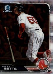 2019 Bowman Chrome Base Set Mookie Betts #75 card