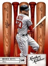 2019 Panini Leather & Lumber Base Set Mookie Betts #87 card