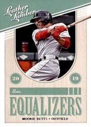 2019 Panini Leather & Lumber Equalizers Mookie Betts #EQ-11 card