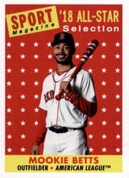 2019 Topps Archives Base Set Mookie Betts #308 card