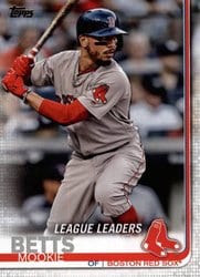 2019 Topps Base Set Mookie Betts #312 card
