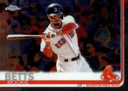 2019 Topps Chrome Base Set Mookie Betts #50 card