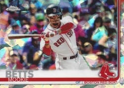 2019 Topps Chrome Sapphire Edition Base Set Mookie Betts #50 card