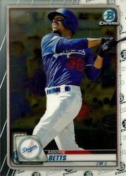 2020 Bowman Chrome Base Set Mookie Betts #31 card