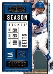 2020 Panini Contenders Base Set Mookie Betts #86 card