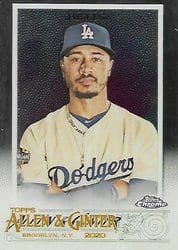 2020 Topps Allen & Ginter Chrome Base Set Mookie Betts #67 card