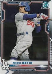 2021 Bowman Chrome Base Set Mookie Betts #86 card