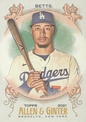 2021 Topps Allen & Ginter Base Set Mookie Betts #92 card
