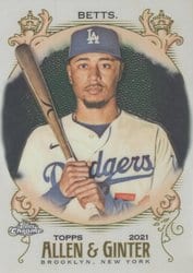 2021 Topps Allen & Ginter Chrome Base Set Mookie Betts #92 card