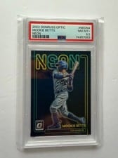 2022 Donruss Optic Neon Mookie Betts #NEON-4 card