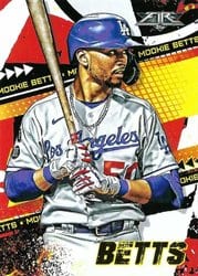 2022 Topps Fire Base Set Mookie Betts #69 card