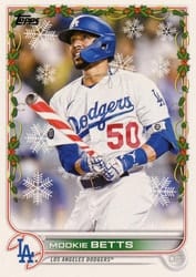 2022 Topps Holiday Base Set Mookie Betts #HW176b card