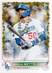 2022 Topps Holiday Base Set Mookie Betts #HW176c card