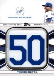 2022 Topps Player Number Jersey Medallions Mookie Betts #JNM-MB