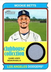 2023 Topps Heritage Clubhouse Collection Relics Mookie Betts #CCR-MB card