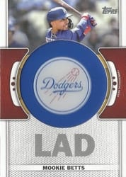 2023 Topps Team Logo Manufactured Patches Mookie Betts #TLP-MB card