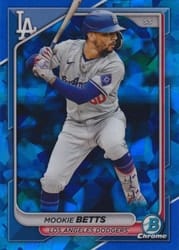 2024 Bowman Chrome Sapphire Edition Base Set Mookie Betts #62 card