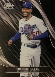 2024 Topps Chrome Black Base Set Mookie Betts #1 card