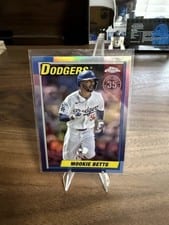 2025 Topps Chrome 1990 Topps Baseball Mookie Betts #90CB-8 card