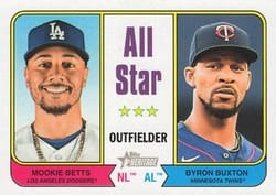 2023 Topps Heritage Base Set Mookie Betts / Byron Buxton #338 card