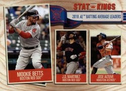 2019 Topps Big League Base Set Mookie Betts / J.D. Martinez / Jose Altuve #359 card