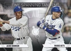 2023 Topps Update Time-Spanning Tandems Mookie Betts / Jackie Robinson #TS-9 card