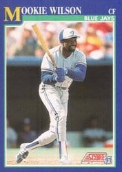 1991 Score Base Set Mookie Wilson #42 card