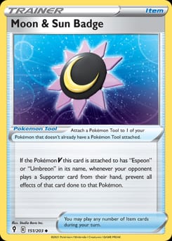 Evolving Skies Moon & Sun Badge #151 card