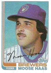 1982 Topps Base Set Moose Haas #12 card