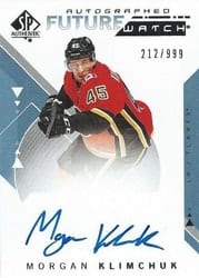 2018-19 SP Authentic Base Set Morgan Klimchuk #162 card