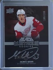 2021-22 SPx UD Black Lustrous Rookie Signatures Moritz Seider #LRS-SE card
