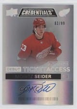 2021-22 Upper Deck Credentials Debut Ticket Access Autograph Moritz Seider #DTAA-MS card