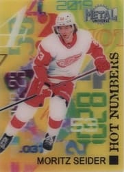 2022-23 SkyBox Metal Universe Hot Numbers Moritz Seider #HN-15 card