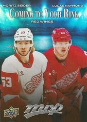 2025-26 Upper Deck MVP Coming to Your Rink Moritz Seider/Lucas Raymond #CR-10 card