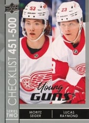 2021-22 Upper Deck Base Set Moritz Seider/Lucas Raymond CL #500 card