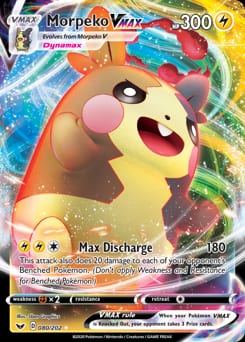 2020 Sword & Shield Morpeko VMAX #80 card