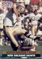 1991 Pro Set Base Set Morten Andersen #586 card